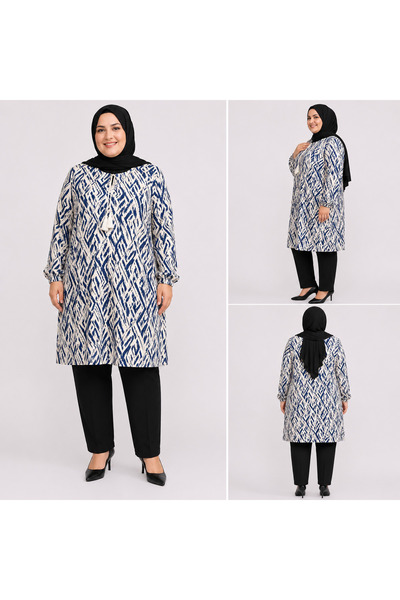 Trendline Women's Viscose Fabric Oversized Plus Size Hijab Tunic