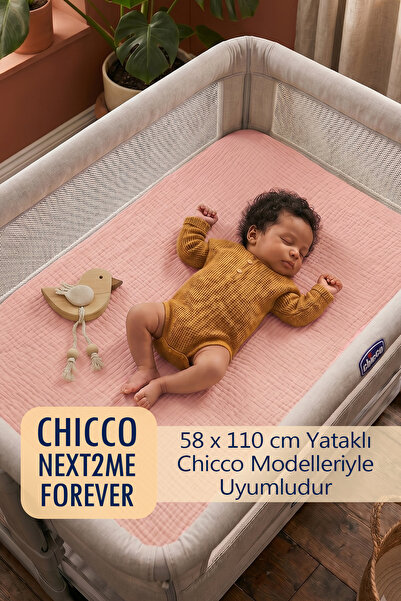 Soho Organics Chico Next2Me Forever Uyumlu Lastikli Çarşaf - 58 x 110 CM Yata...