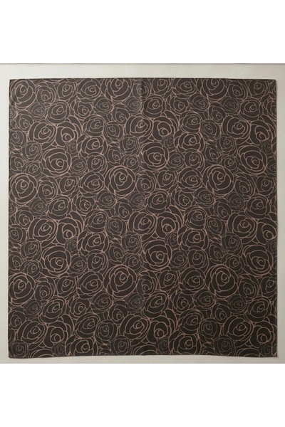 Nazellaa Patterned Flamli Scarf Caramel Series