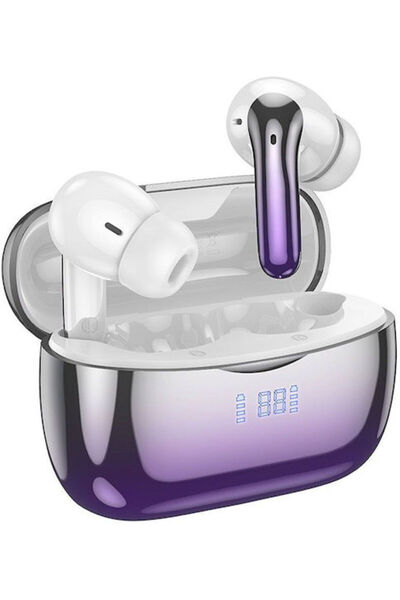 hoco. Hoco EQ16 Ενδοωτικά Ακουστικά Bluetooth Handsfree με Θήκη Φόρτισης Μωβ ...