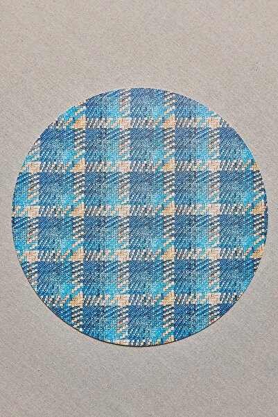 Paşabahçe Checkered American Service Blue, Stylish Tableware Accessory