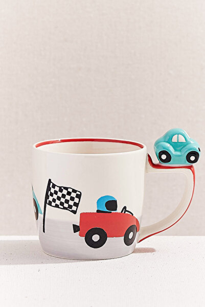 Paşabahçe Racing Car Ceramic Mug, Stylish Design