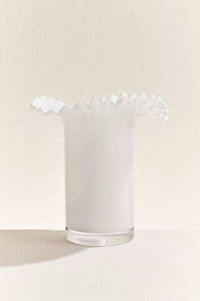 Paşabahçe Madrid Vase 23 cm Opal White, Stylish Decorative Vase