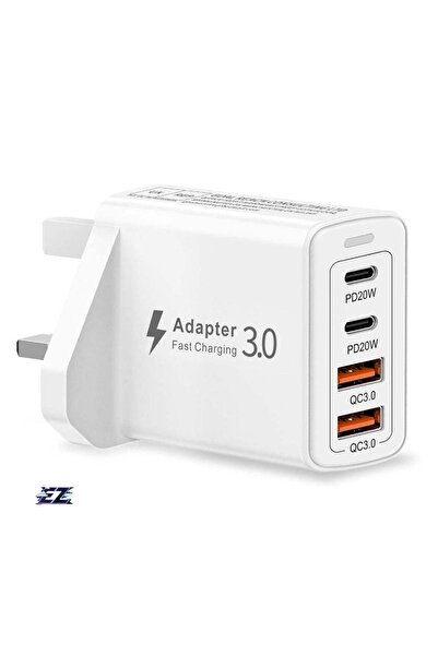 ELTRAZONE USB C Plug Fast Charge, 40W 4-Port Multi USB Charger Plug UK Dual P...