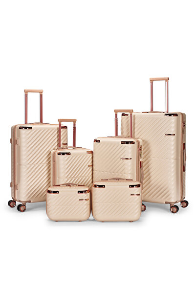 LİMRA Luxury 6 Pieces Set Suitcase Luggage 28-24-20-16-15-12 Inch Strong Mode...