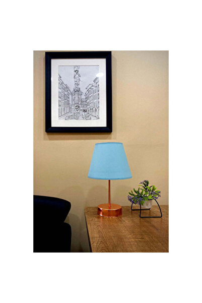 Adore Veioză 203 Table Lamp, 22x22x36 cm - Auriu albastru trandafir