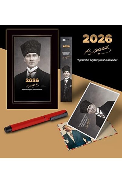 Yıldızan متجر إم إس إيه 2026 - قلم بطاقة بريدية بتصميم أجندة أتاتورك مع غطاء ...