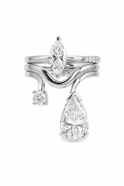 Charmist Steel Set of 3 Celeste Rings