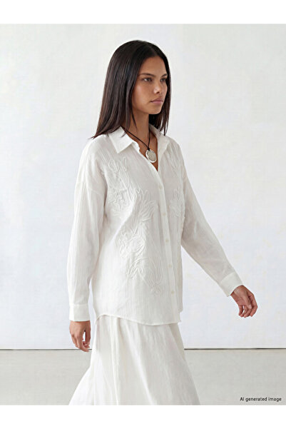 LC Waikiki Beaded Embroidered Women's Shirt Tunic