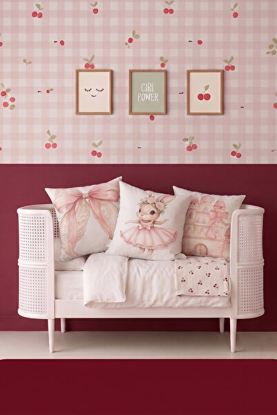 Alseko Concept Ballerina Dreams 04 43X43Cm Square 3 Piece Children's Room Thr...
