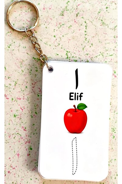 Store Anahtarlık 30 ADET Yaz-Sil Elifba 1 Laminasyonlu Karton