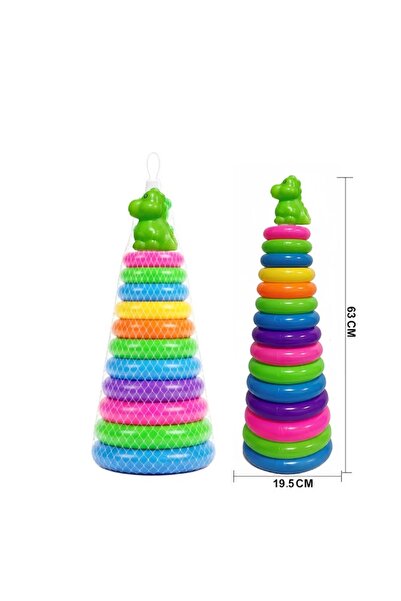 iTajir Colorful Ring Stacking Pyramid Toy Educational Toy for Kids Shape Matc...