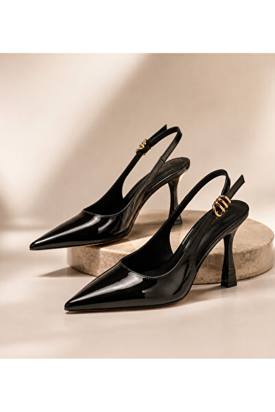 rephro store Pointed-Toe, Open-Back Women's Evening Dress Shoes