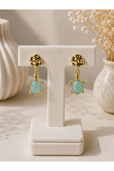 EL YAPIMI Turquoise Stone Turtle Women's Earrings