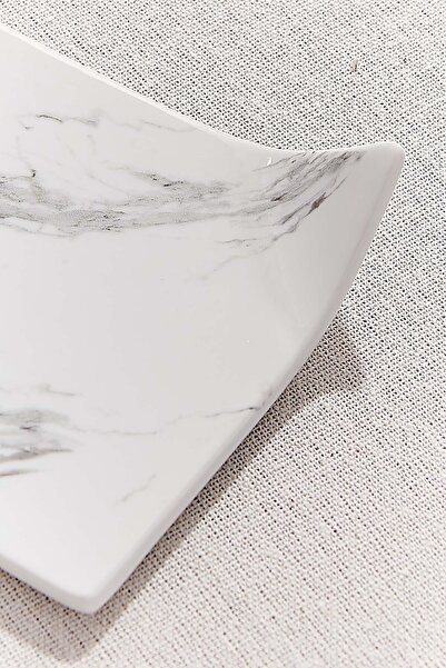 Paşabahçe Marble Porcelain Mini Serving Plate 10 Cm, Stylish Serving Tray