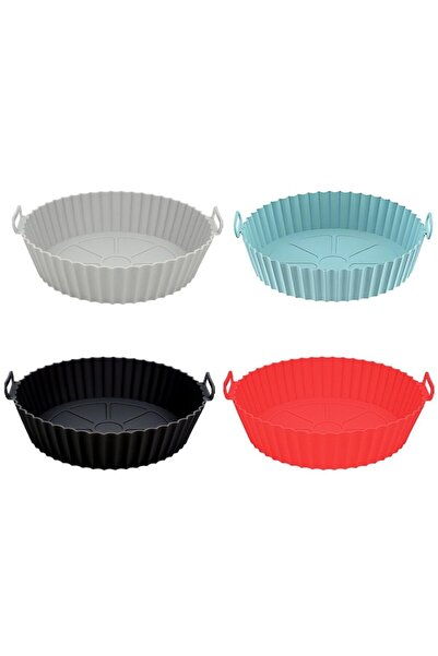 Velaris Set de 4 tăvi din silicon pentru friteuză cu aer cald, reutilizabile,...