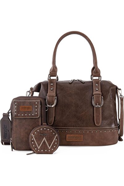 Montana West Wrangler 3-piece Doctor Bag Set for Women, Top Handle Satchel Ba...