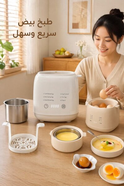 Generic 1 Pc Pp Stainless Steel Rapid Electric Egg Cooker Boiler 6 In 1 Digit...