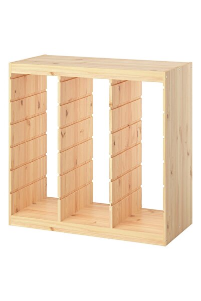 Trofast frame, light white stained pine/room divider, 93 x 44 x 91 cm