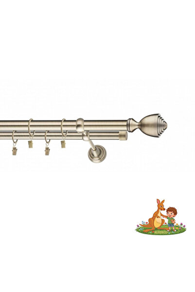 KLEIDECO Galerie dubla perdea Austria, Metal, Diametru 25/19mm, Capete Salzbu...