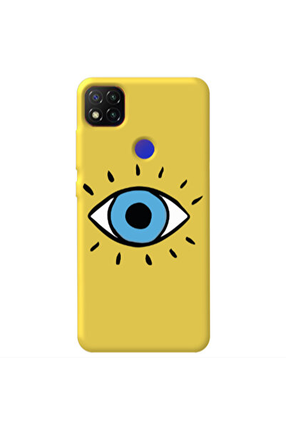 Other Xiaomi Redmi 9c Shining Eye Yellow Colored Silicone TPU Θήκη