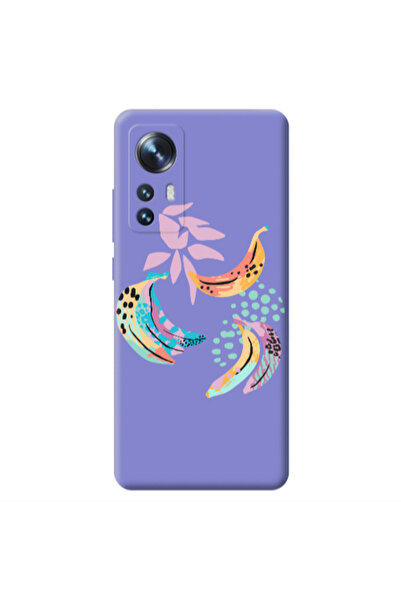 Other Xiaomi Mi 12 Banana Purple Colored Silicone TPU Θήκη