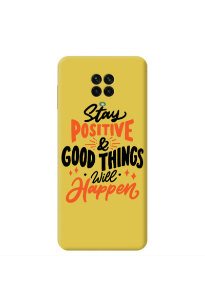 Other Xiaomi Redmi Note 9 Pro Stay Positive Yellow Colored Silicone TPU Θήκη