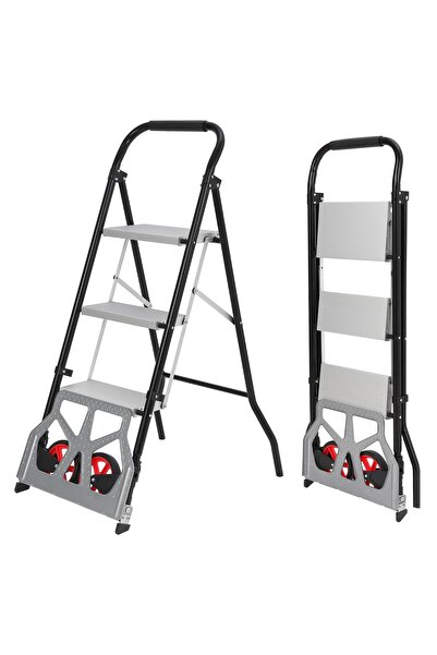 Garvee 2-in-1 Aluminum Alloy Trolley With Ladder, 220LBS Heavy Duty Folding U...
