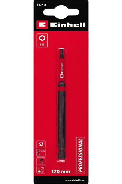Einhell Orijinal Çift Torsiyonlu Darbeli Bit, 120 mm, T10 (S2 Çelik, Yüksek D...