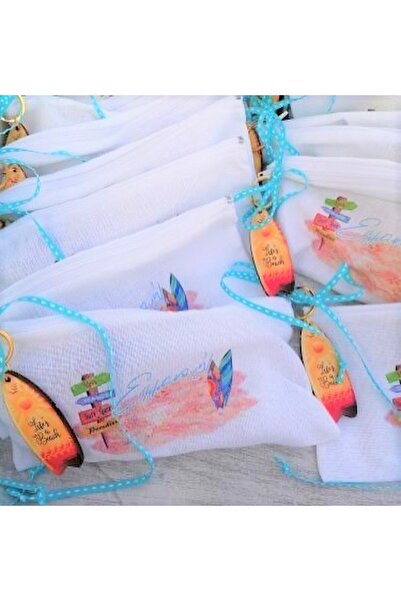 Handmade Αναμνηστικό Βάπτισης Πορτοφόλι-Κουτιάκι «Η Ζωή Είναι Παραλία» Με Μπρ...