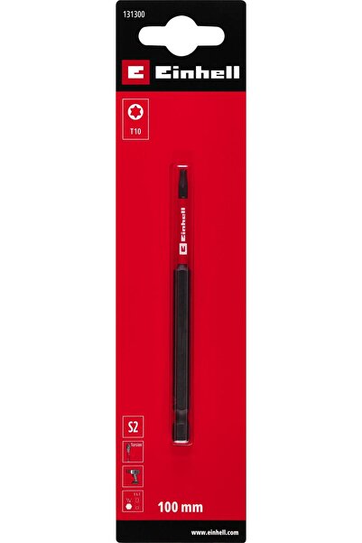 Einhell Orijinal Darbeli Bit, 100 mm, T10 (S2 Çelik, Torsiyon Bölgesi, Veriml...