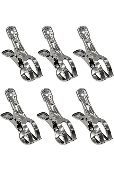 Arabest 6 Pcs Windproof Beach Towel Chair Clips,Large Heavy Duty Stainless St...