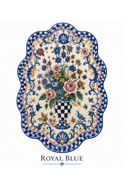 Gergef House Antique Soul Koleksiyonu Dijital Baskı Keçe Tabanlı Modern Dekor...