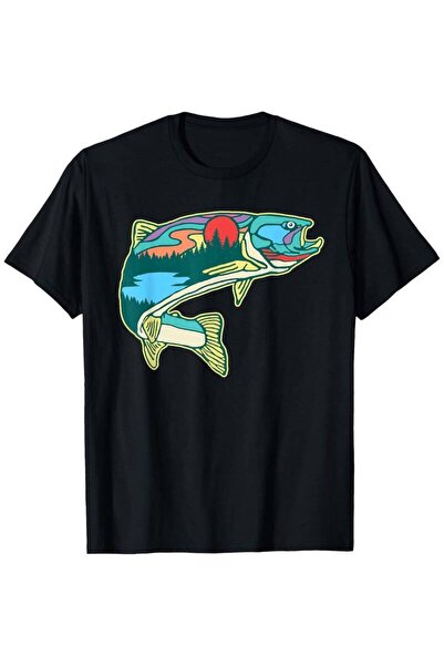 12 Teknoloji Nature Trout Illustration Vintage Fly Fishing Retro Graphic Suit...