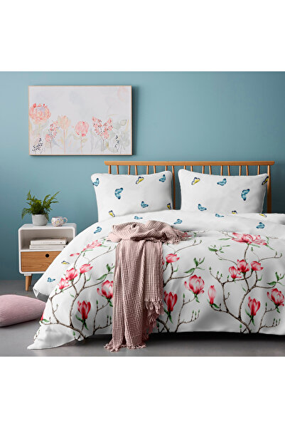 Dormisete Lenjerie pat Renforce 100% bumbac desen Magnolia Tree 01 pentru pat...