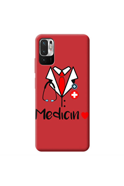 Other Xiaomi Redmi Note 10 Pro 5G Medicin Red Colored Silicone TPU Θήκη