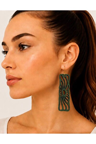 ROKH Women's Design Natural Handmade Wooden Authentic Earrings