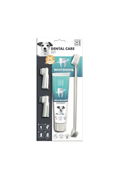 M-PETS 10122699 M-PETS KÖPEKLER İÇİN BEYAZLATICI DİŞ MACUNU+FIRÇA SETİ