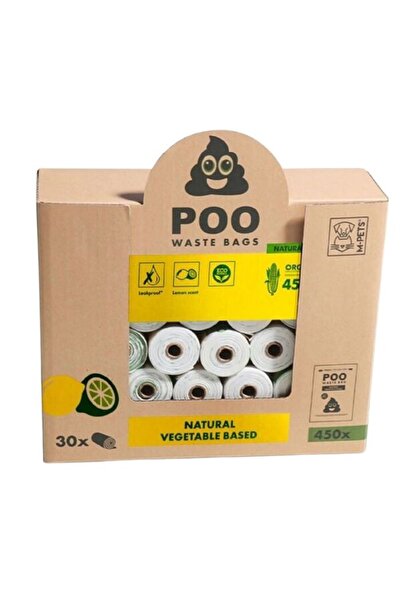 M-PETS POO DIŞKI POŞETİ 15 YAPRAK LİMON KOKULU TEKLİ