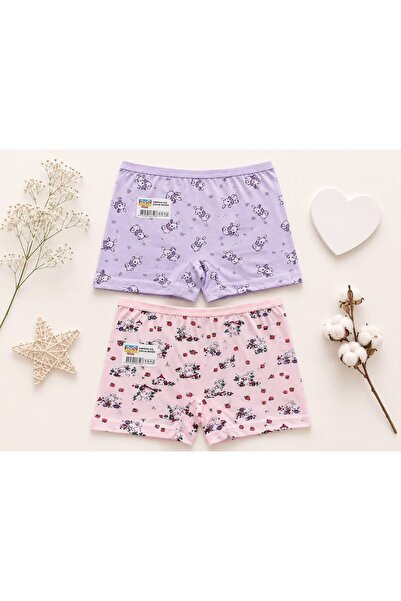 DİAMOND OUTLET Chiloți boxer pentru fete, 100% bumbac, pachet de 2, croială e...