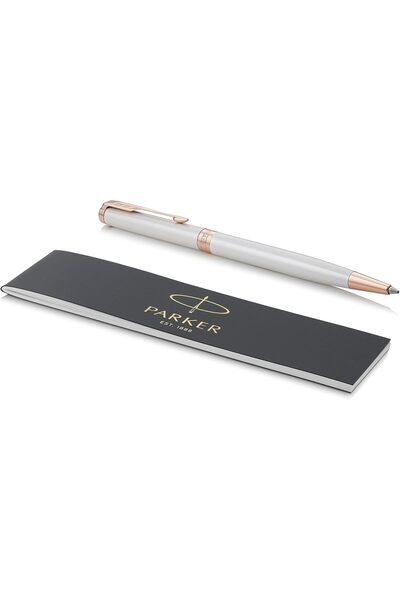 Parker Sonnet Slim Ballpoint Pen, Prestige Pearl Lacquer Rose with Gold Trim,...
