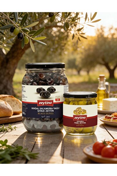 Zeytino Gemlik Siyah Zeytin Salamura Yağlı 1 kg (351/410) 2XS-3XS & Izgara Ye...
