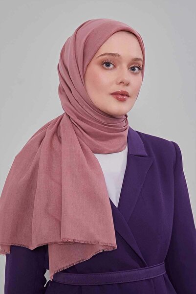 Levidor Dried Rose Plain Tencel Shawl