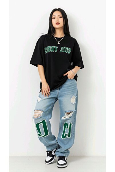 ONLY QUALİTY Unisex Oversize Cat Printed White T-Shirt – Japanese Style Ramen...
