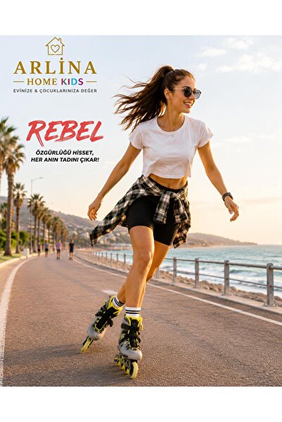 Arlina Home Kids Yetişkin Rebel Paten Gri 38-41
