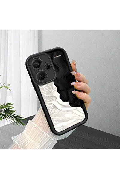 CASEVIBE Redmi Note 13 Pro Plus+ 5G Uyumlu Sade siyah-beyaz baskılı, düşmeler...