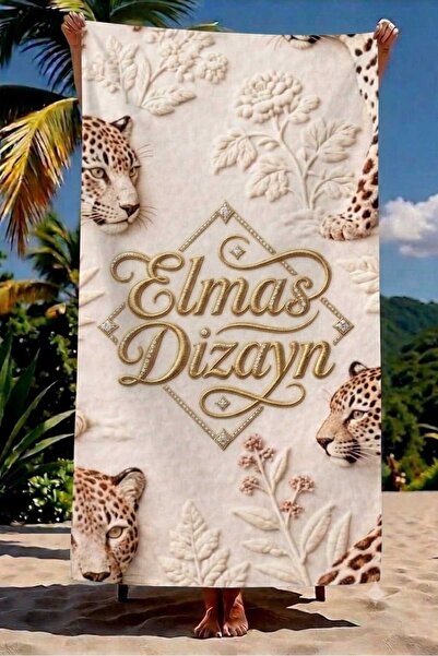 Elmas Dizayn Beach Sports Bath Towel Quick Dry Water Absorbent Sand Resistant...
