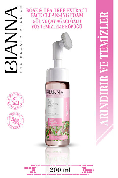 Bianna Rose and Tea Tree Extract Facial Cleansing Foam 200 Ml-Face Cleansing ...