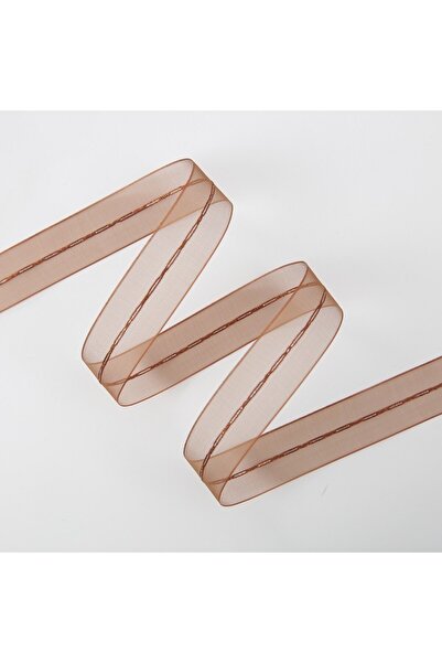 OEM Elegance Organza Ribbon Brown 2.5 cm
