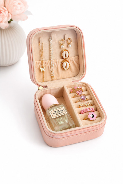 ARVALE Zippered Jewelry and Jewelry Storage Travel Case - Organizer Jewelry Box